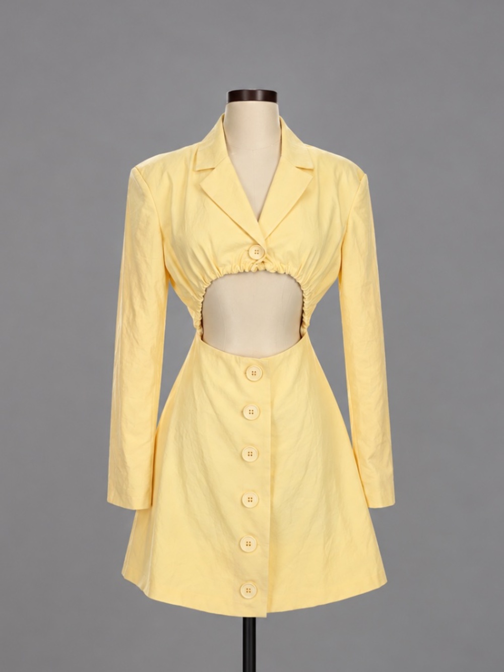 Danielle Bernstein Yellow Cutout Blazer Mini Dress – XS